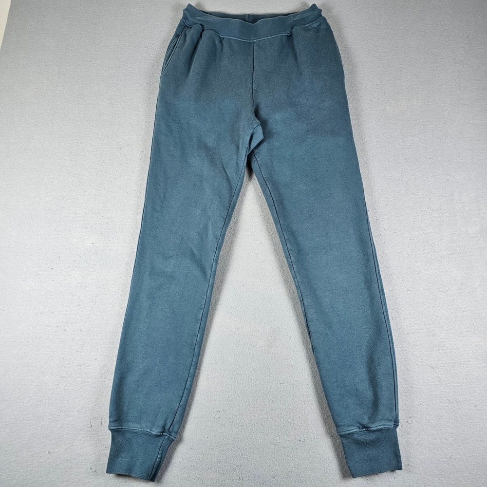 Good American Boyfriend Sweatpants Womens 1 Small Turquoise Blue Jogger Pockets
